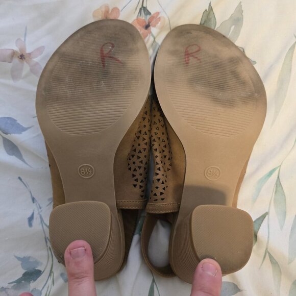 Universal Thread Womens Cognac Milliana Style High Heeled Cut Out Sandal Heel - Picture 6 of 9